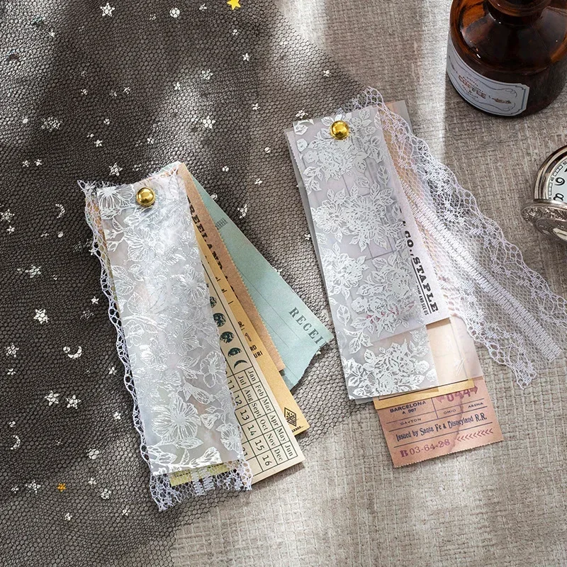 20pcs/pack Broken Thoughts INS Style Silver Plants Sulfuric Acid Paper Scrapbooking Journaling DIY Material Decoration Paper