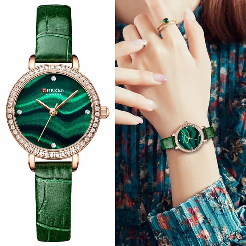 

CURREN 9083 Элегантные тонкие классические кожаные часы для женщин, модные роскошные кварцевые женские часы, повседневные женские часы