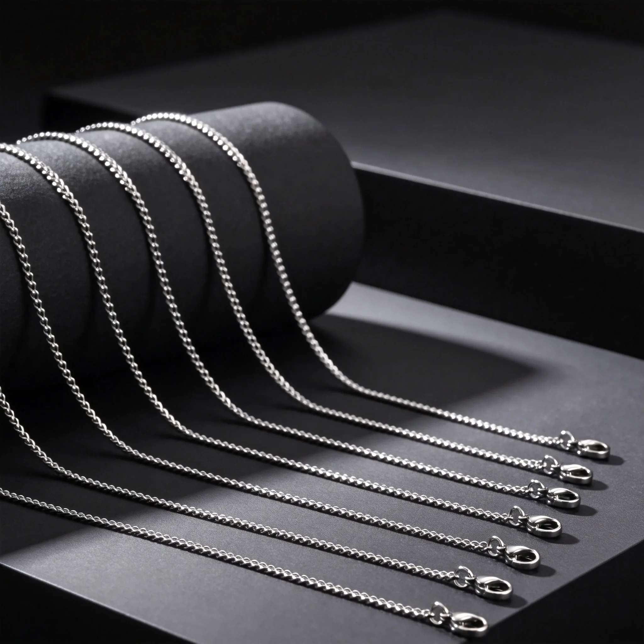 Herren Einfache Kettenkette 45/50/55/60/65/70/80cm Länge Wasserdichte Edelstahl Gliederkette Hochwertige Schmuck-Halskette – Detail 6