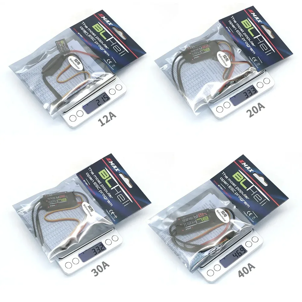 BLHeli ESC 12A / 20A / 30A / 40A /50A/60A/80A two-way Brushless ESC for pneumatic underwater propeller of remote control vehicle