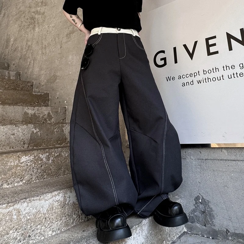 

Новые мужские джинсы свободного кроя с широкими штанинами, весна-лето, с цветным принтом, повседневные, прямого кроя, модные, трендовые