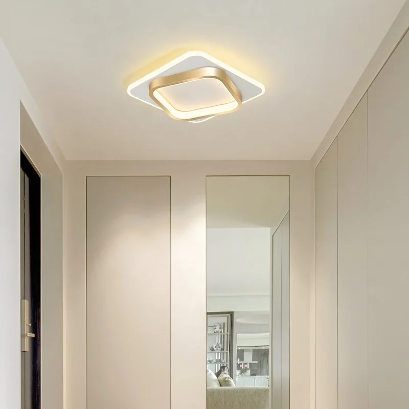 Modern Metal LED Aisle Light Nordic 220V Luxury Creative Ceiling Lamp Corridor Aisle Stair Decor Lighting Gold Ceiling Light