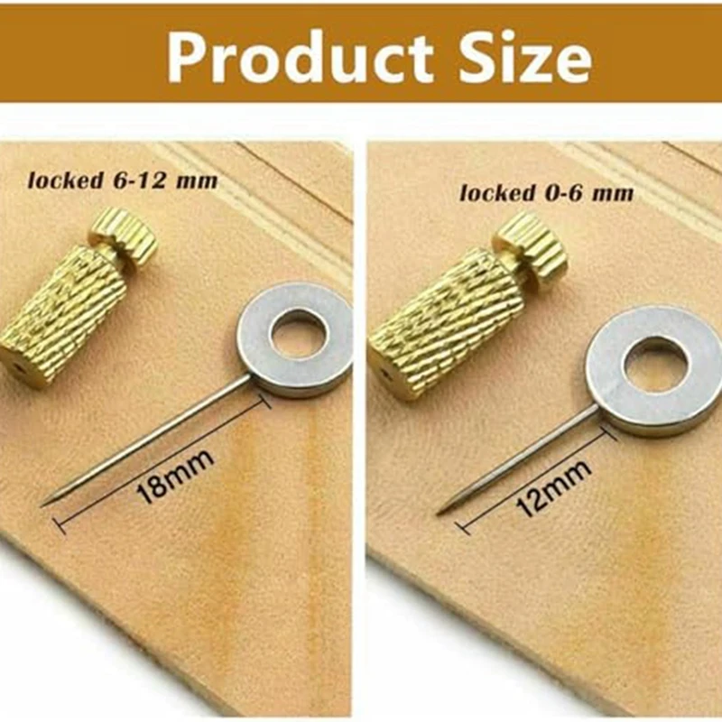 20Pcs Positioning Needles Stitching For Holding Seam Pinning Up Leather Sewing(0-6MM&6-12MM)