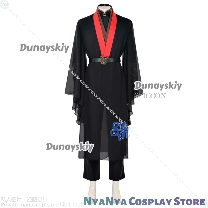 Anime The Scum Villain's Self-Saving System Cosplay Luo Binghe rsiBranco Preto Estilo Chinês Uniforme Hanfu Festa de Halloween