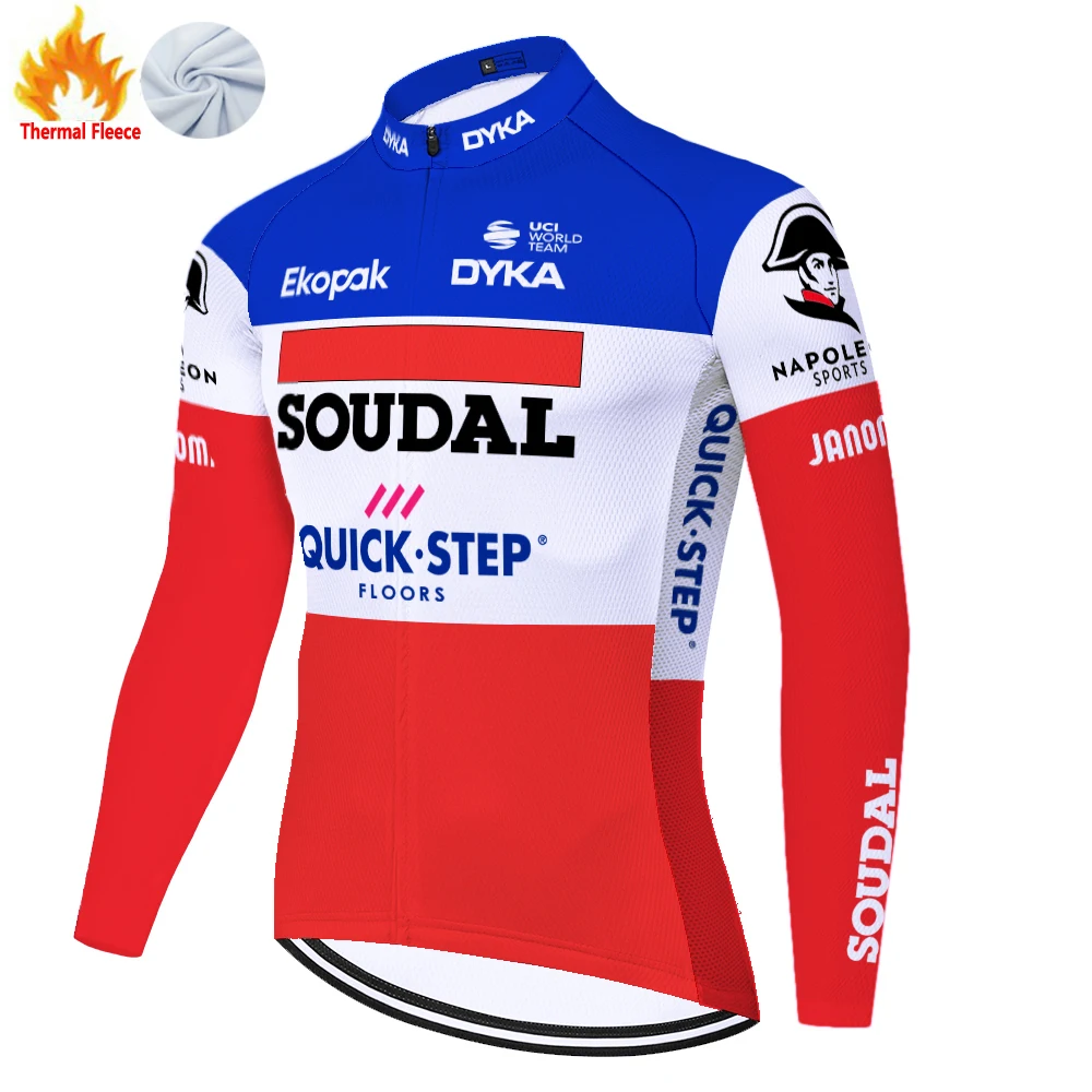 2023 tenue cycliste homme QUICK STEP Team long sleeve Cycling jersey maillot invierno ciclismo hombre bicycle shirt winter