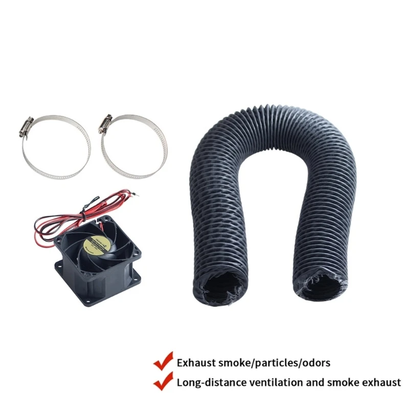 3D Printer Exhaust Fan Ducting Hose Kit for Voron2.4 Heat Resistant Nylon Scalable Smoke Tube