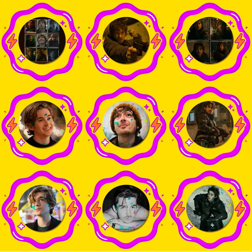 For Austin Abrams Enamel Pin Badge Button Round Metal Brooch Gift Custom Collectible Ita Bag Pins