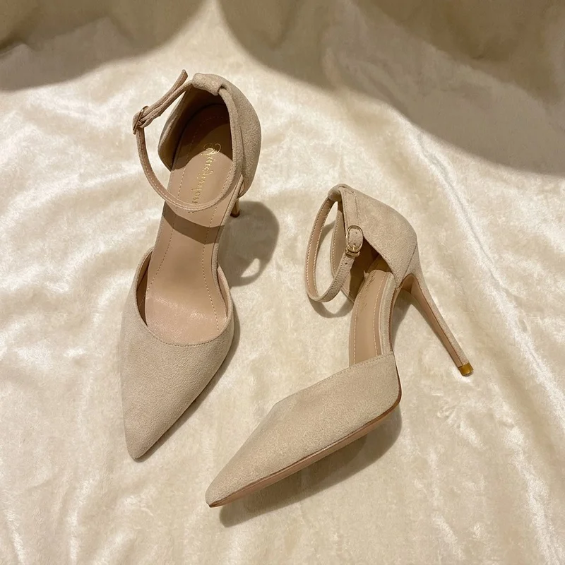 Yuejinlong, #YJ26-HOLLOW, 2026-Pointed-Toe Stiletto-Heels, Elegant-Cut-Out Dress-Shoes, Low-Cut-Vamp Women's Sandals