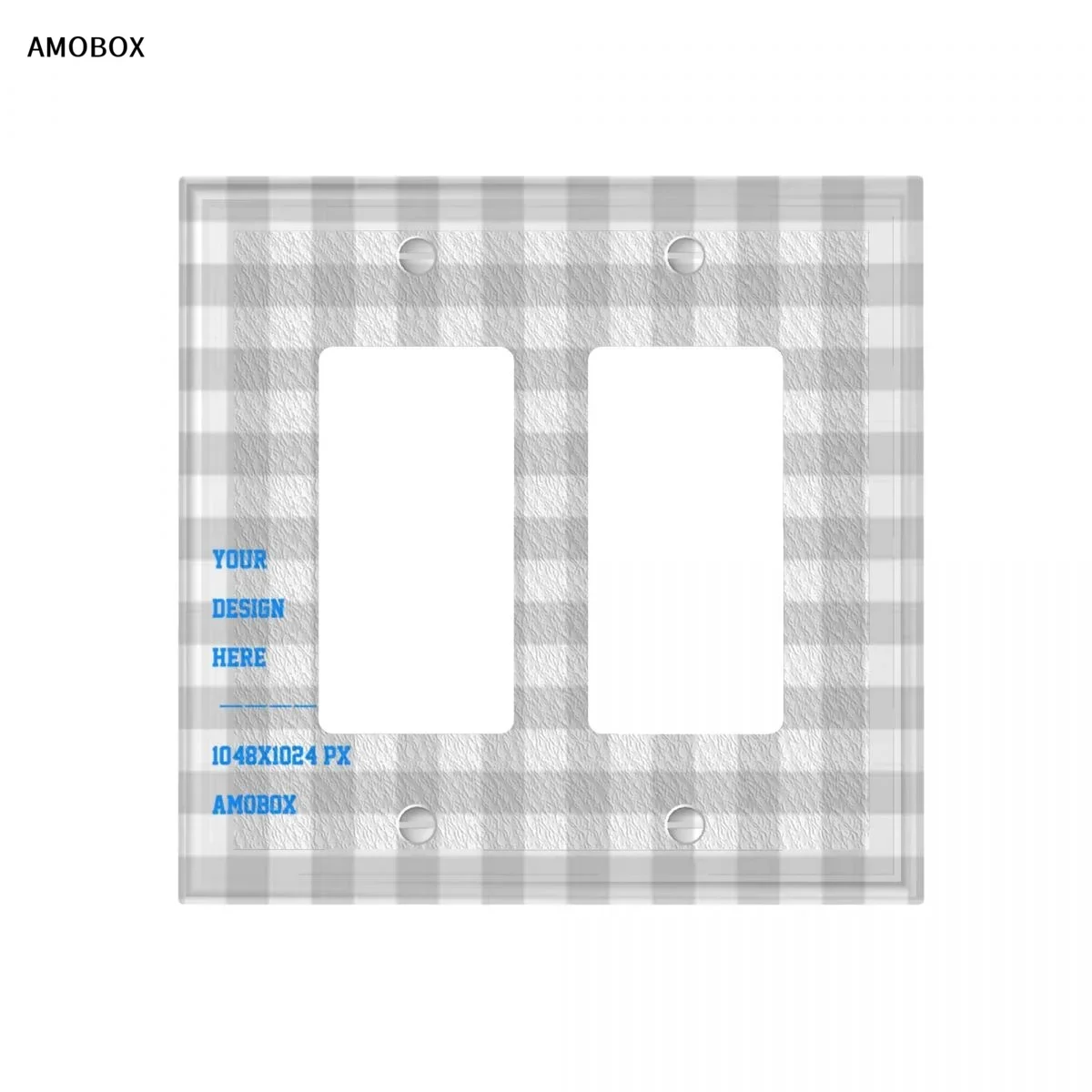 AMOBOX-Customizable Modern Edge Decorative Wall Plate, Switch Plate, Outlet Cover, Durable Polycarbonate