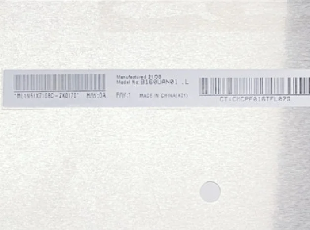 B160UAN01.L 16.0'' Laptop LCD Screen Panel Matrix Replacement 1920*1200 EDP 30 Pins 400 cd/m²