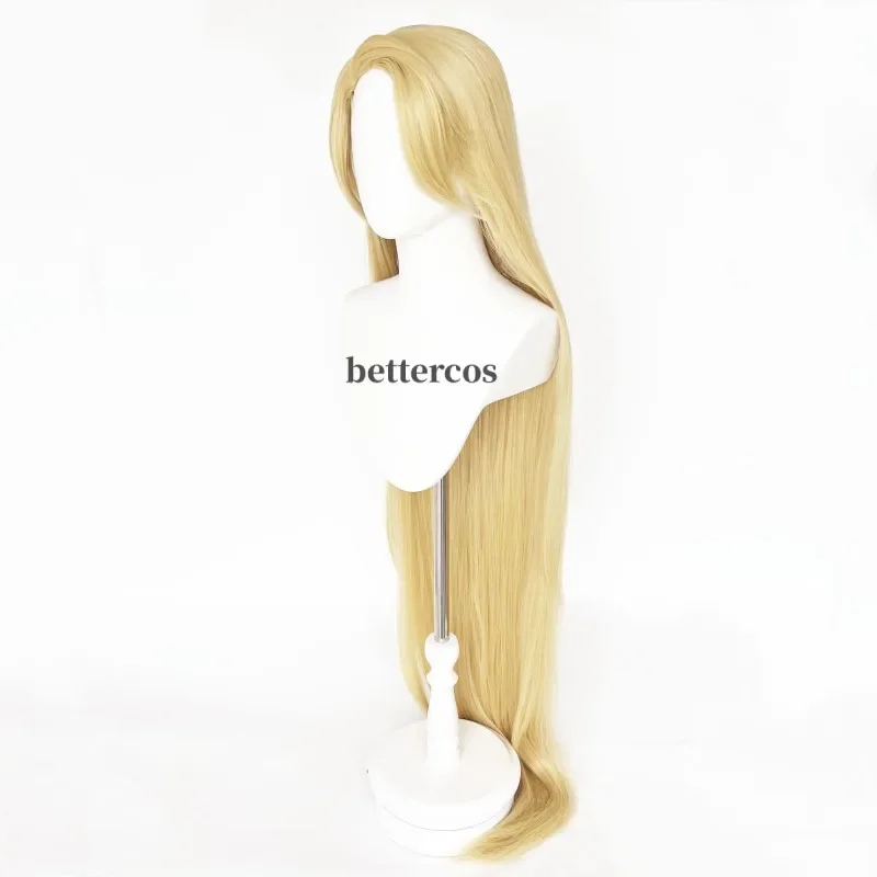 High Quality Tangled Princess 150cm Straight Blonde Super Long Cosplay Wig Synthetic Hair Anime Wig   Wig Cap