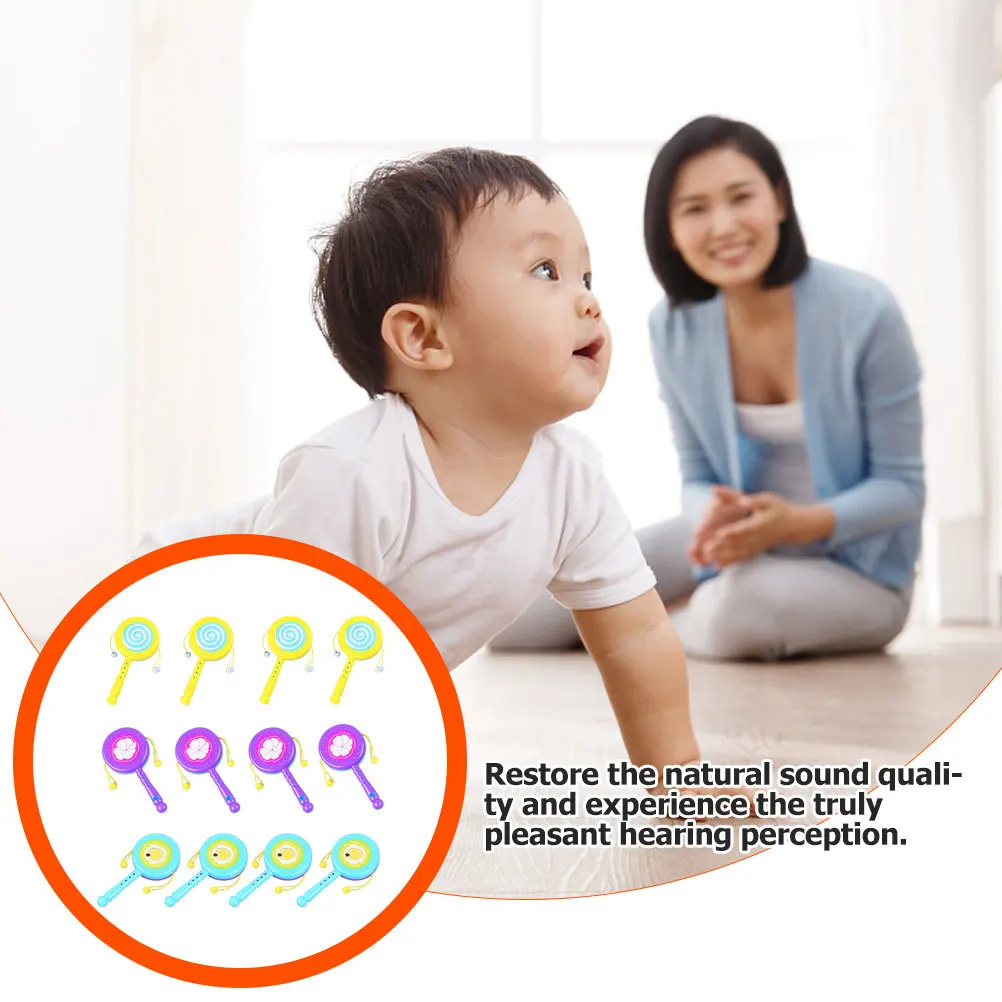 12 stuks creatieve baby rammelaar trommel educatief speelgoed baby handheld shaker vroege leren ontwikkeling Kid's coördinatie