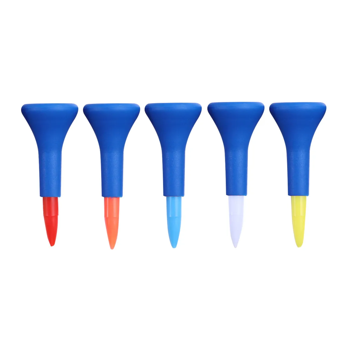 

5Pcs Golf Tees 4.2cm Professional Plastic Training Equipment Assorted Colors Reusable Eco Friendly Lightweight Outdoor Indoor