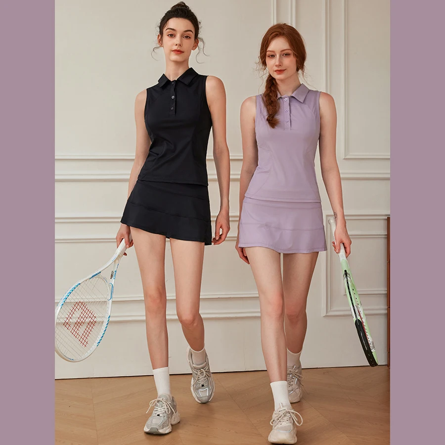 Summer Ice Feeling Women's Pleated Skirt High Waist Slimming Tennis Skirt Yoga Golf Fitness Suit Sports Short Skirt