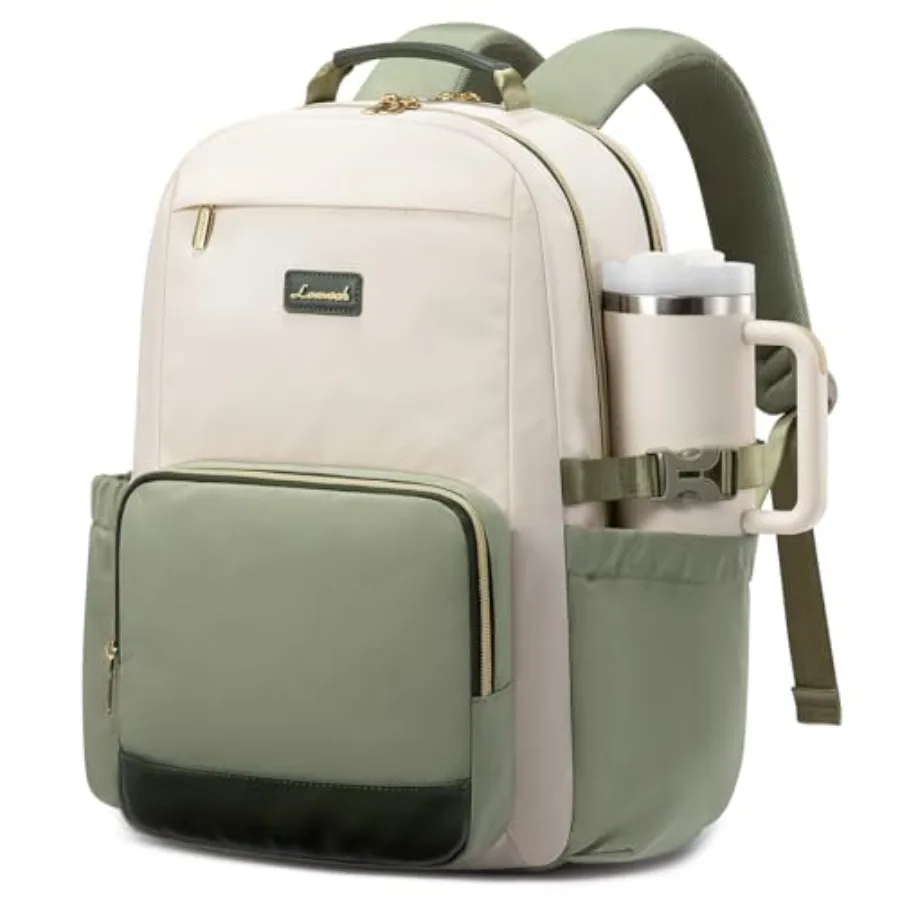

Laptop Backpack for Women with Pouch Pocket for Large Capacity Cup, Laptop Computer Bag Travel Backpack Purse, Waterproof Work