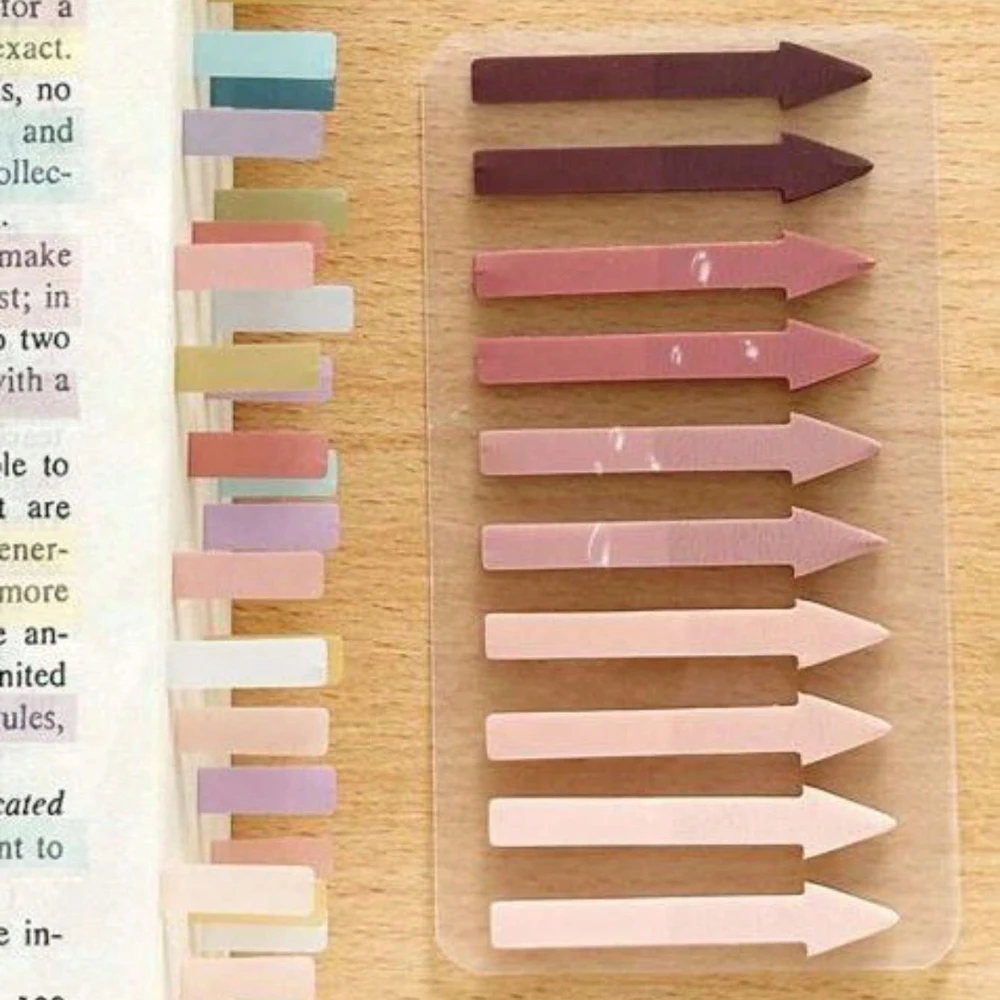 New Classification Label Convenience Stickers  Semi Transparent and Writable Fluorescent Color Combination Office Index Stickers