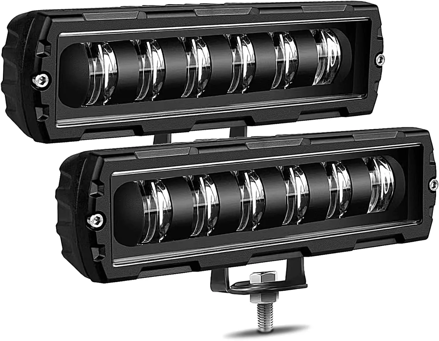 

6 Inch LED Light Bar 2PCS 60W Single Rows Flood Beam Slim Work Off Road Driving Backup Light for Truck ATV SUV Motorcycle Boat