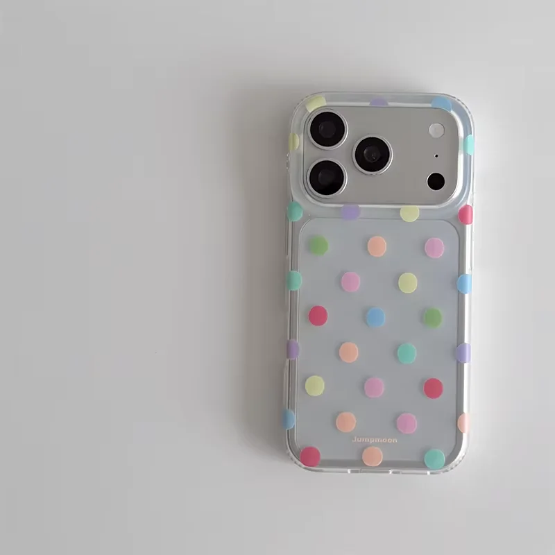 Advanced minimalist Dopamine Wave Point Phone Case For iPhone 18 DUO 17 AIR 16 15 14 13 12 11 PRO MAX MINI 7 8 PLUS Cover