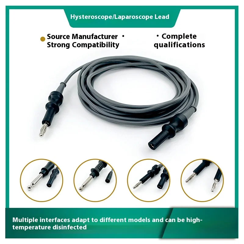 Cable de gancho de electrocoagulación unipolar laparoscópico, histeroscopio, cable de ruleta, cuchillo eléctrico de alta frecuencia, cable de electroscopio