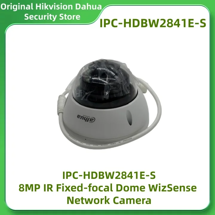 

Dahua IPC-HDBW2841E-S 8MP IR 30m Fixed-focal Dome WizSense Network PoE Camera Micro SD Card Solt Built in MIC IP67 IK10 SMD Plus