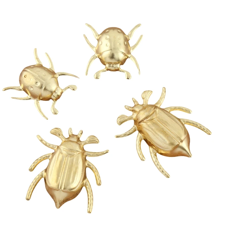 BoYuTe Raw Brass Ladybug Insect Findings Diy Jewelry Making Accessories