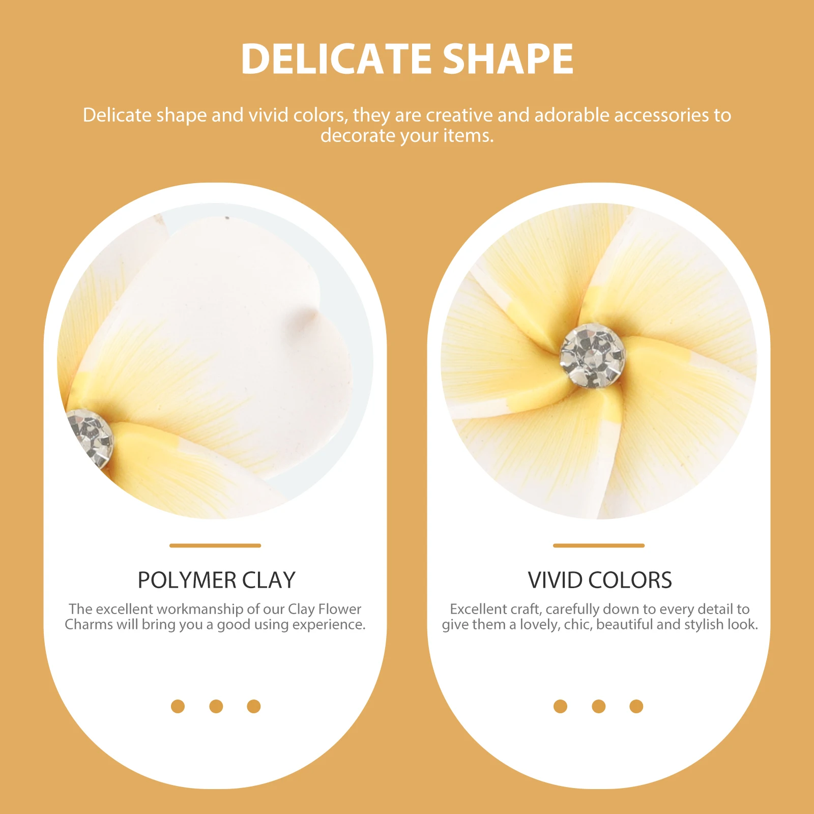 

10pcs Polymer Clay Charms DIY Frangipani Floral Hairpin Decorations 3D Craft Accessories Wreath Making Hair Clip Decor