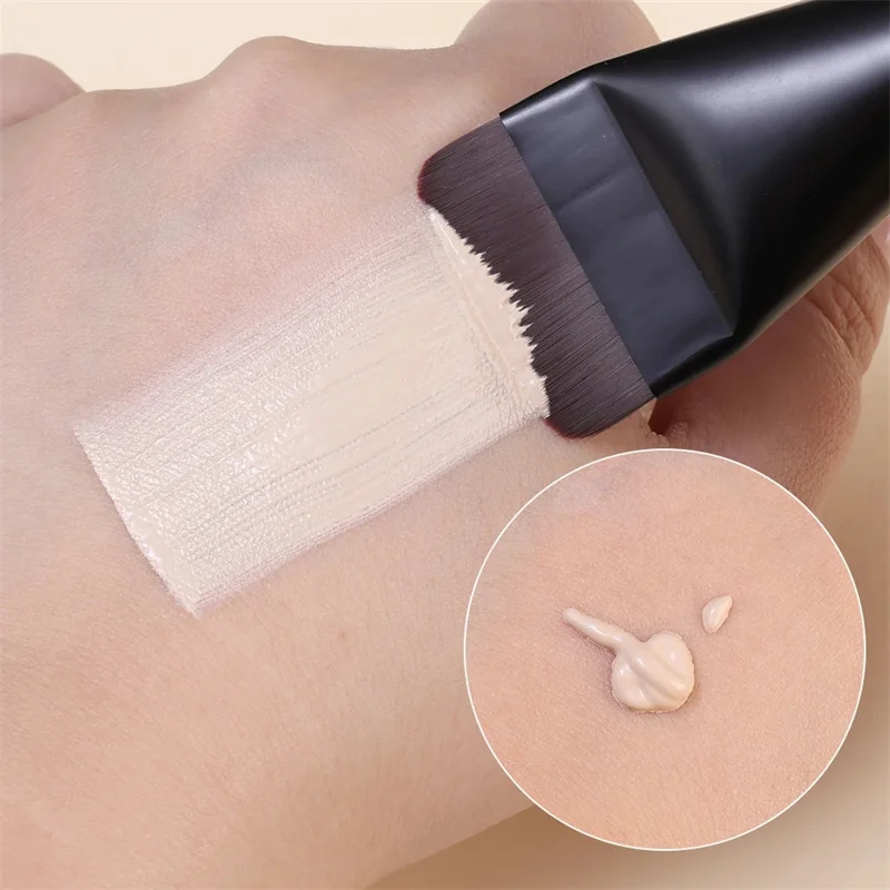 Ultra Thin Foundation Brush Flat Head Face Contour Brush Wooden Handle Make Up Brush Blending Foundation Cream Makeup Brushes