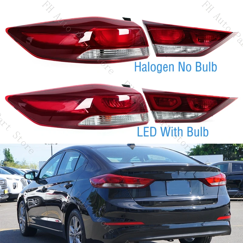 Taillight Taillamp For Hyundai Elantra 2017 2018 2019 Rear Bumper Tail Light Brake Stop Reverse Lamp