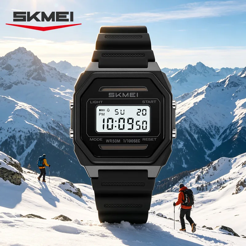SKMEI 2640 Gifts Reloj Hombre Fashion Digital Watches for Man Solar Power Watch Alarm Clock Luminous 50M Waterproof Wristwatch