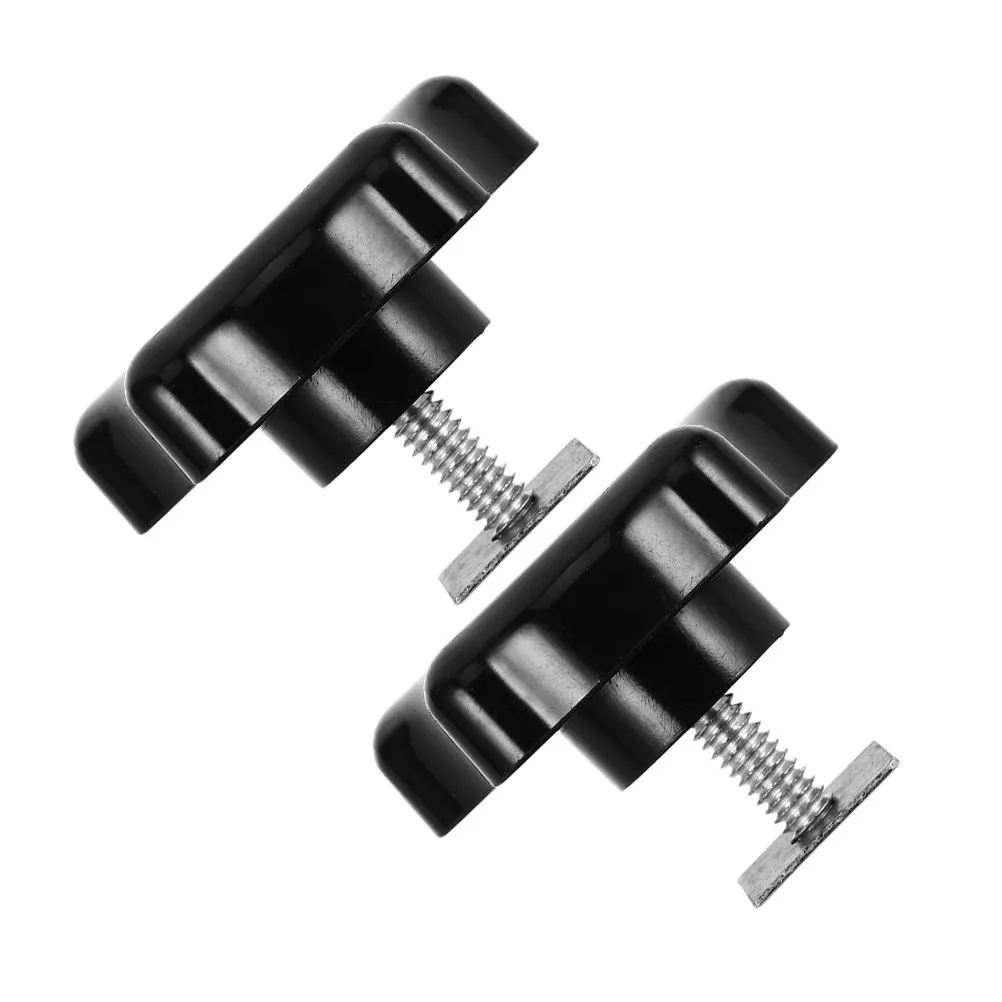

2Pcs Star Threaded Knobs Black Star Shaped Rv Awning Support Knobs M6 Thread Square Washer Camper Awning Replacement Parts