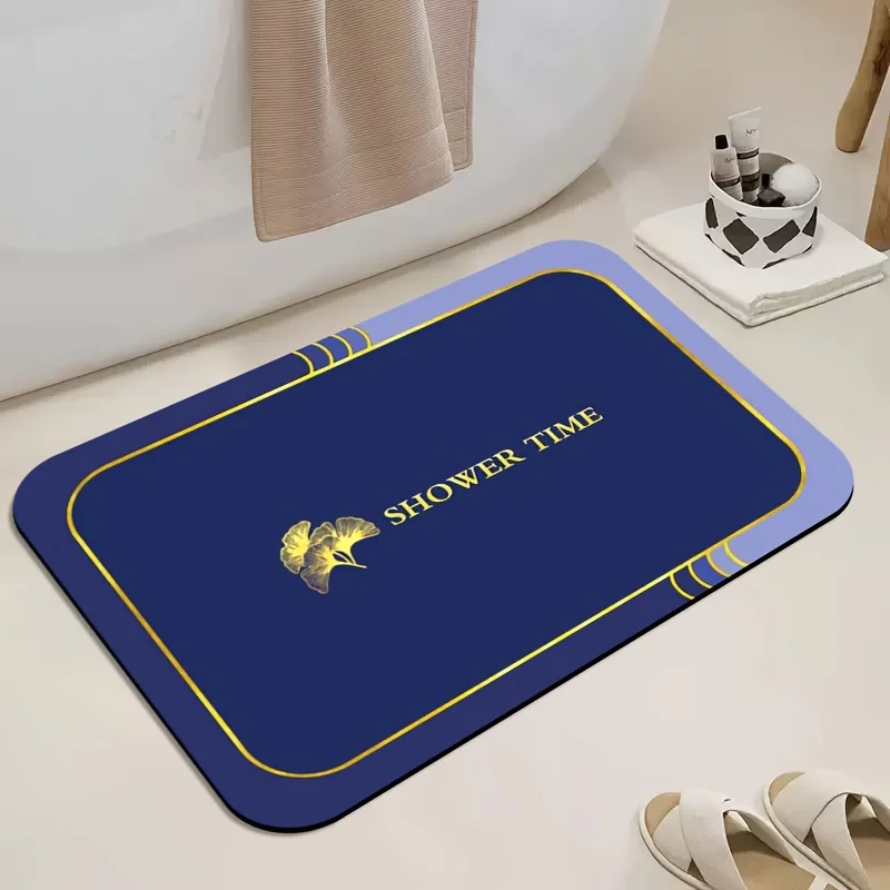 

Коврик для ванной VIKAMA North в минималистичном стиле с изображением листьев гинкго, противоскользящий коврик для ванной, влагопоглощающий коврик для прихожей