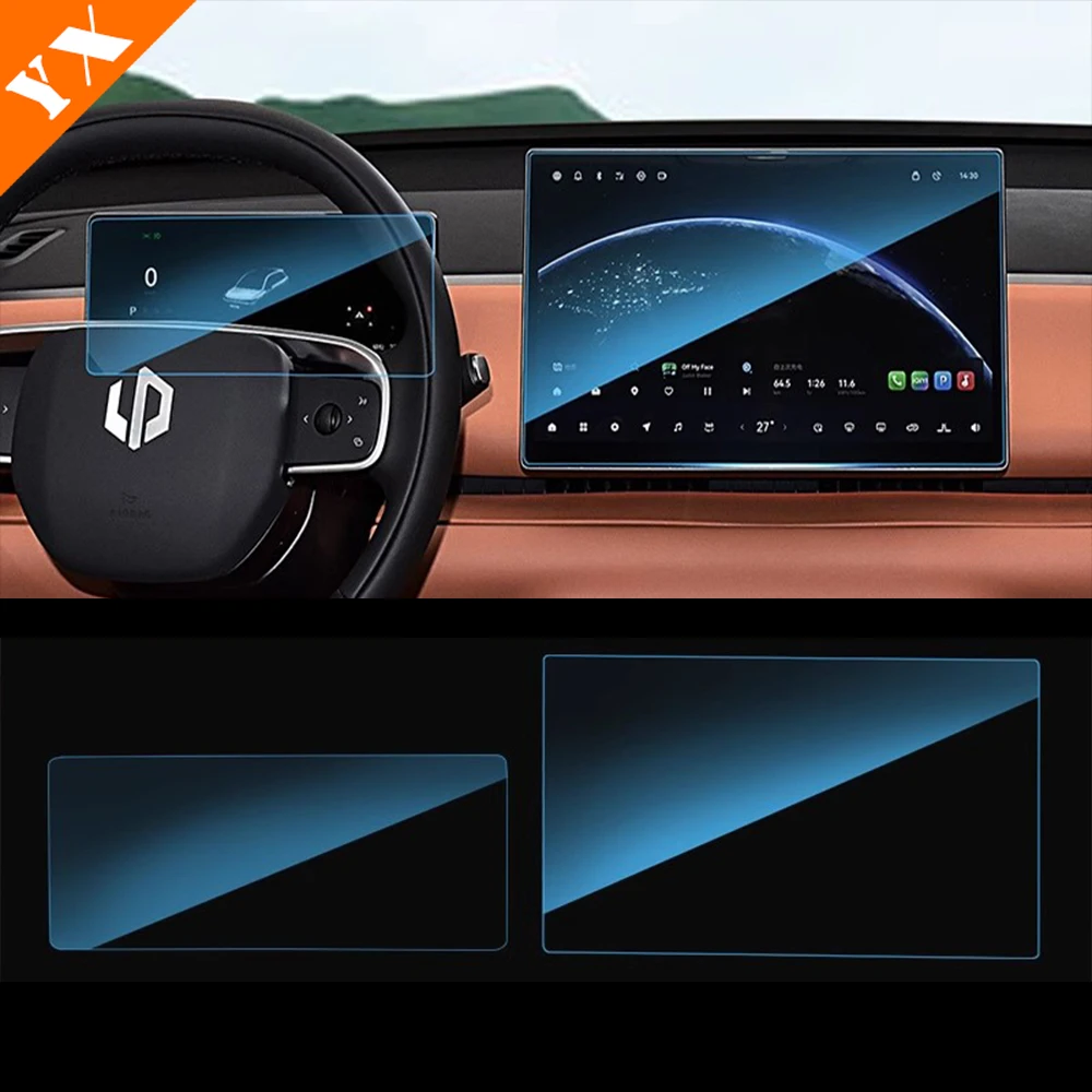 

2024-2026 For Leapmotor C10 Accessories Tempered Glass Film Car Central Console Navigation,Instrument Screen Protect Film