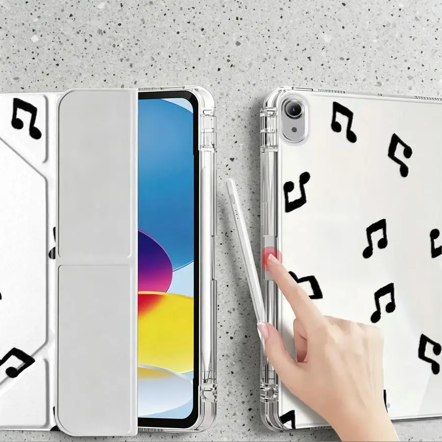 Music Notes Tablet Case For Samsung Galaxy Tab A8 S9 Plus S7 FE S8 A9 Plus S10 Lite A11 With Pen Slot Cover
