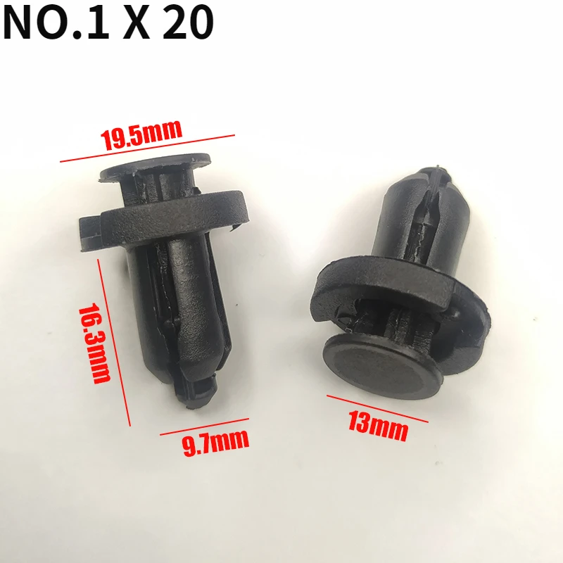 10/20/50Pcs Bumper Clips Rivets Fender Liner Fasteners Retainer For Mitsubishi Nissan Honda 8mm 9mm 10mm Hole
