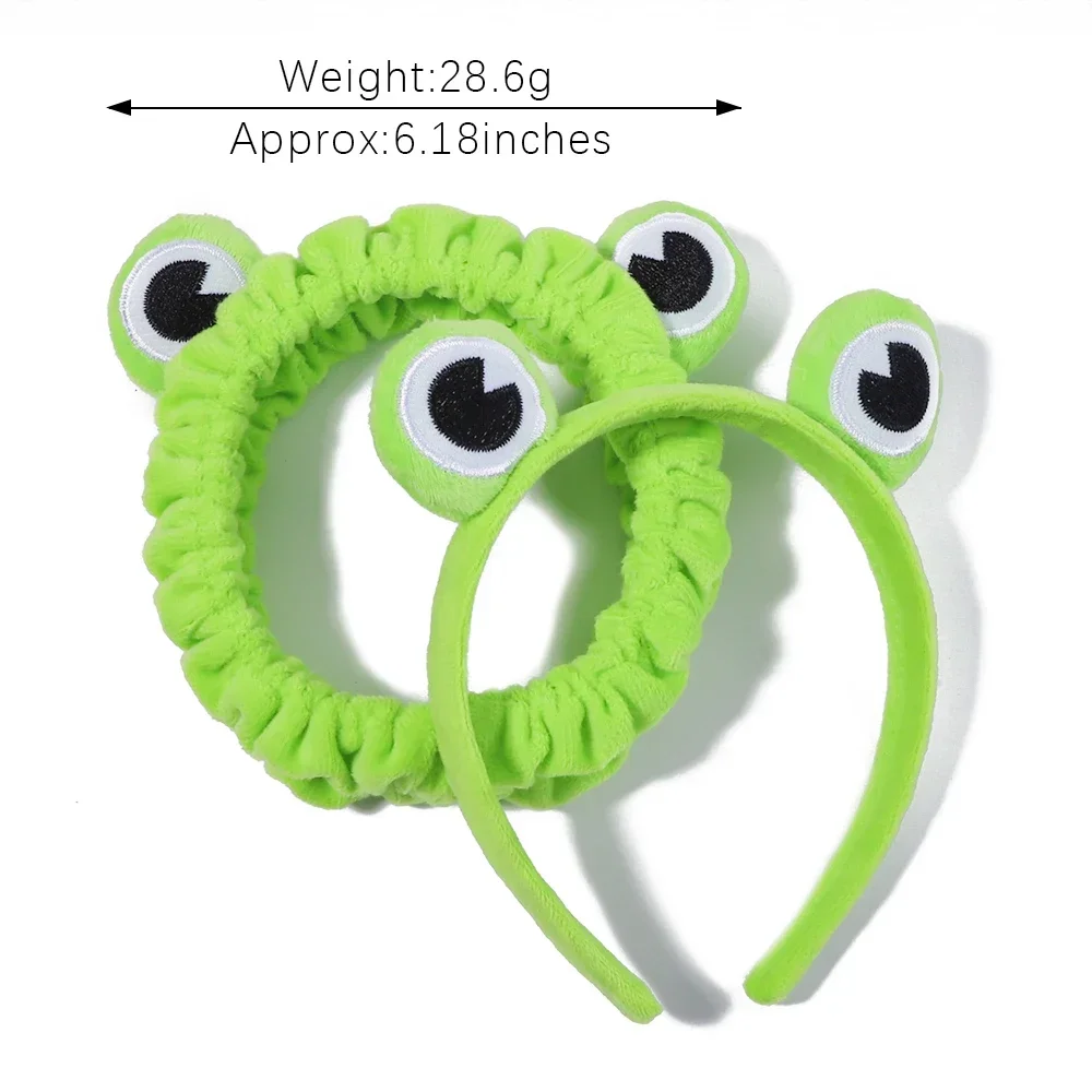 Funny Frog Makeup Headband Wide-brimmed Elastic Hairbands Cute Girls Hair Bands Women Hair Accessories Girls Hairband