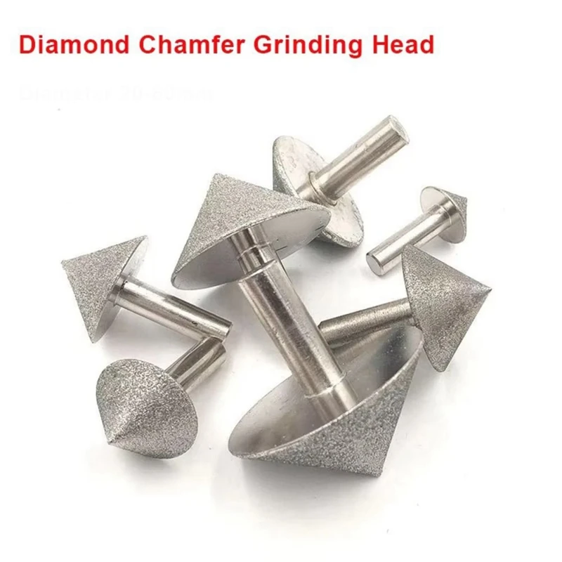 FYBL Diamond Grinding Head 40mm, 90 Degree Cone Chamfering Abrasive Tool, Wear Resistant Drill Bit for Glass