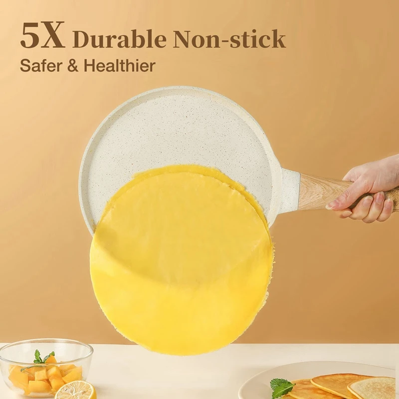 Crepe Pan Pancake Pan Nonstick Granite Egg Pan Omelette Pan, Crepe Maker Pan Dosa Pan, Tortillas Flat Skillet