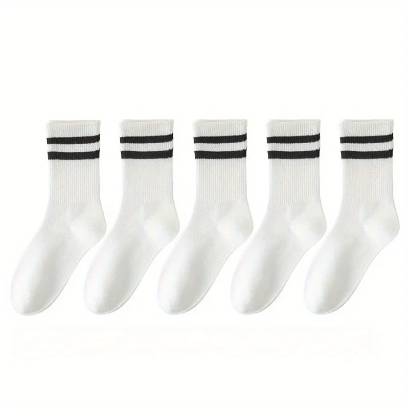 5 أزواج من الجوارب الثقيلة للرجال والنساء، جوارب رياضية للجري، صالة الألعاب الرياضية، رسمية، 5 عبوات