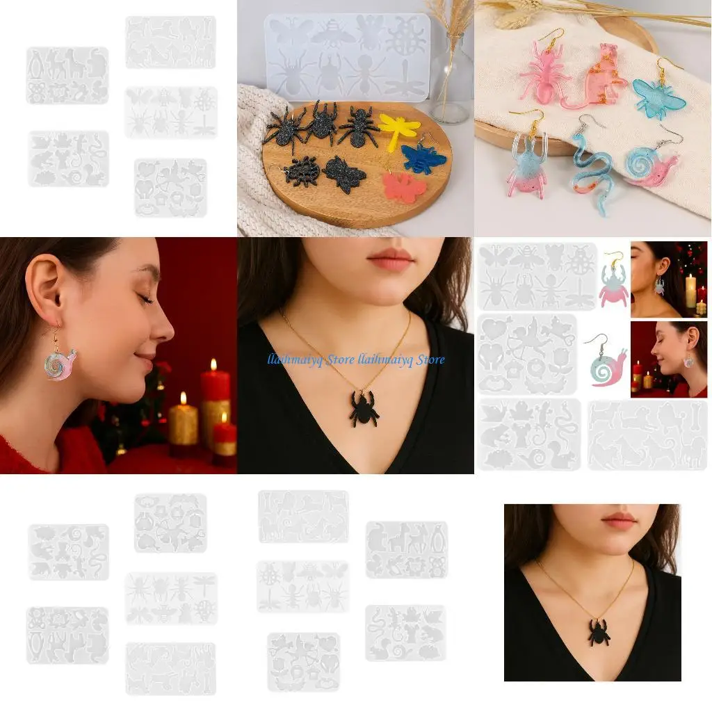 

573B Силиконовая форма для ювелирных изделий в форме животных, удобная для начинающих, для творческого творчества