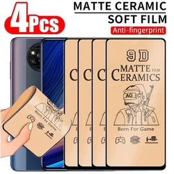 Película de cerámica mate para teléfono móvil, Protector de pantalla sin cristal para Xiaomi Poco X3 Pro, C40, M5, M5S, F3, F4, X4 GT, Mi Poco X5, M3, M4, X4, F5 Pro, 4 Uds.