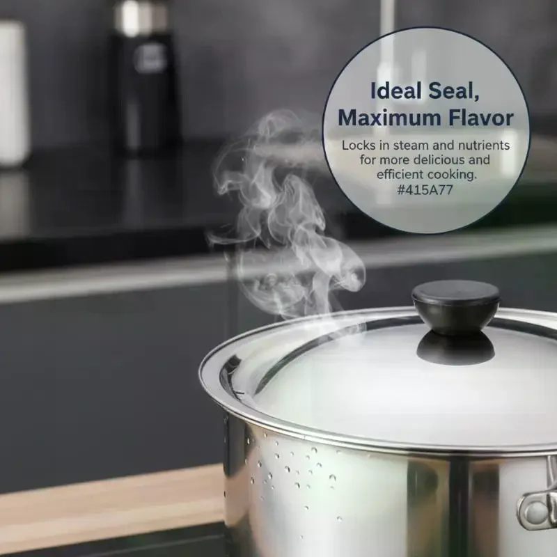 18-32Cm Stainless Steel Round Pot Lid Universal Replacement Frying Pan Cover Smooth Edge Dishwasher Safe For Skillet Wok Pot