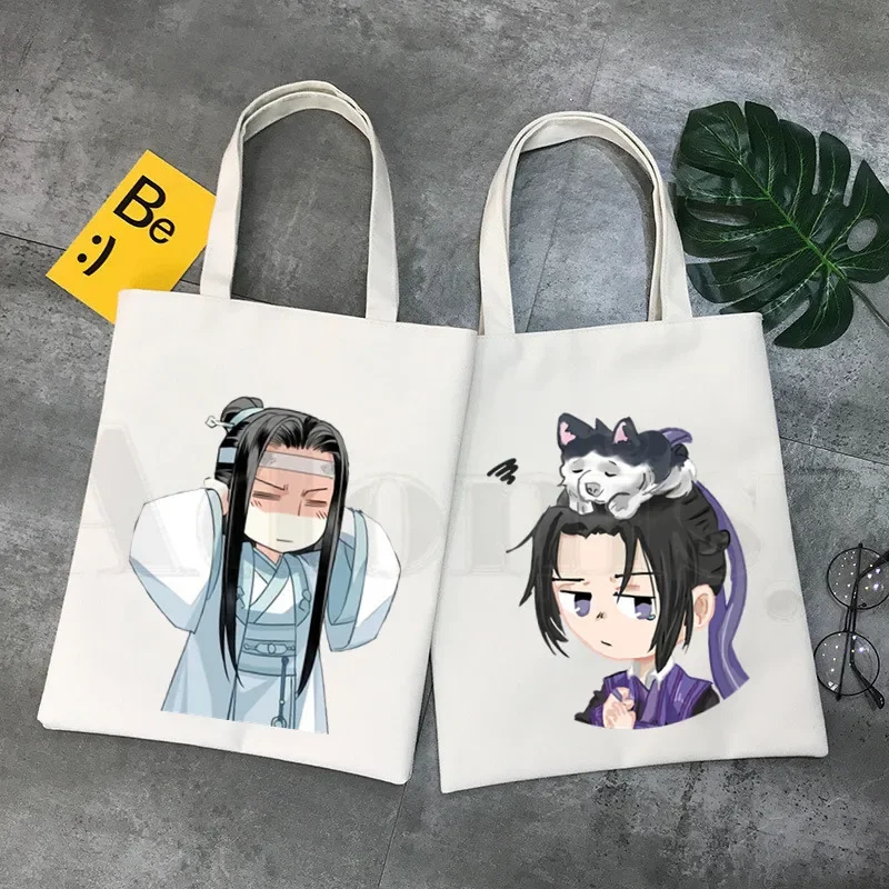 Аниме Mo Dao Zu Shi Wei WuXian Lan Wangji Harajuku Повседневная сумка-тоут Элегантный холст без застежки-молния для женщин