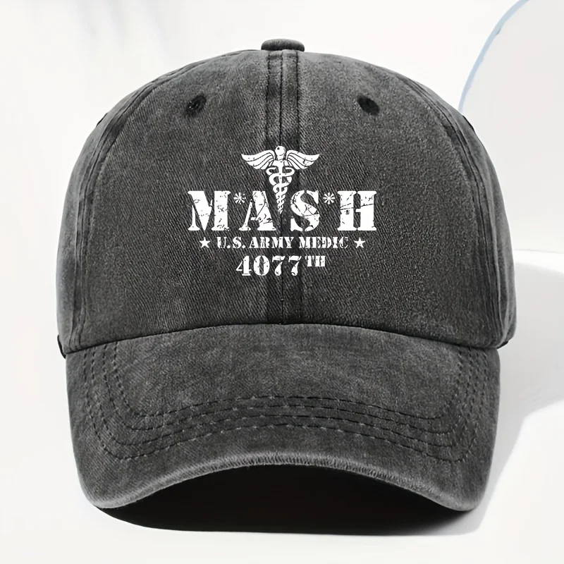 Vintage Dad Hat, Outdoor Casual Sun Hat, MASH 4077 Fashion Printed Baseball Cap