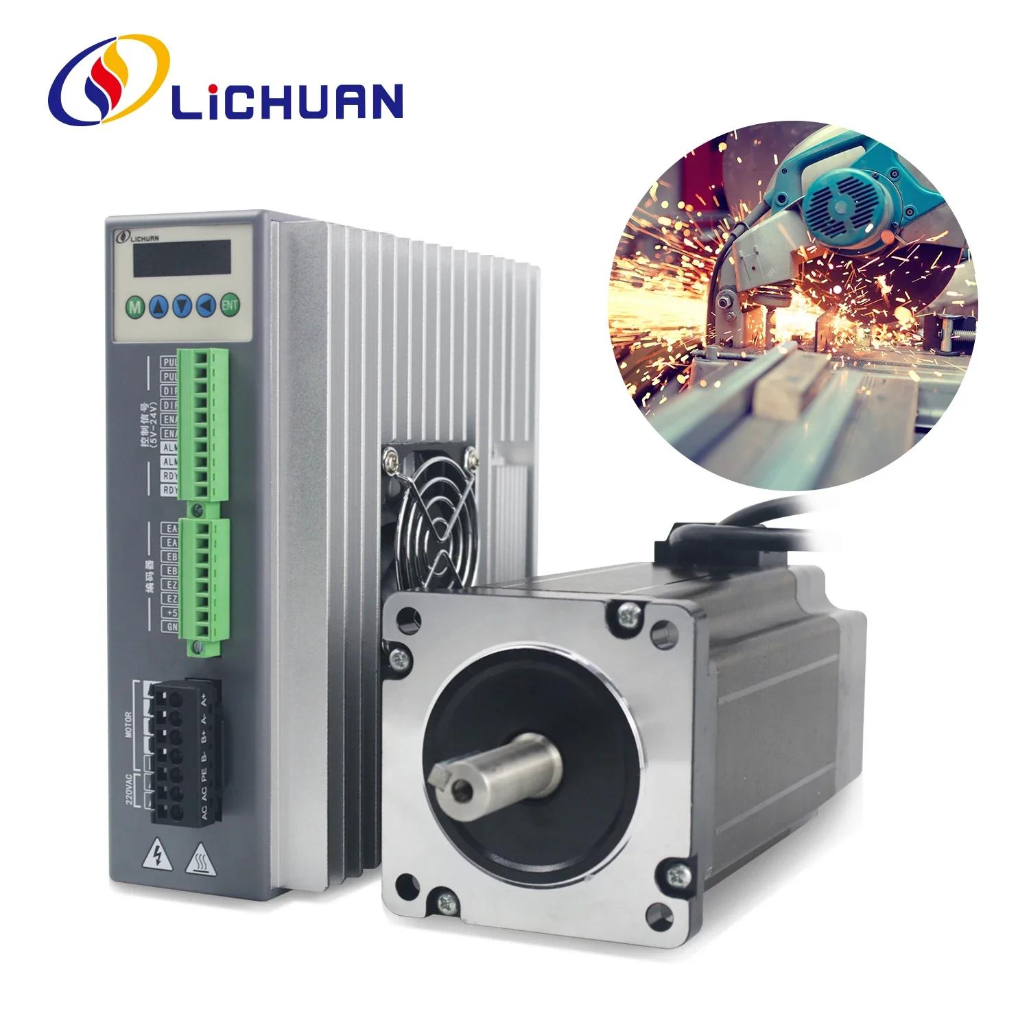 2026 LICHUAN 3PH Nema34 6/6.8/10/12Nm 6A 150V-250V Closed Loop Stepper Driver Motor Kit for CNC Wood Machines Pulse+Dir 1000PPR
