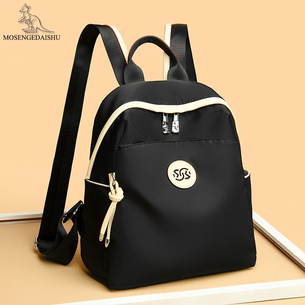 

Fashion Bagpack Women High Quality Nylon Backpacks Female Big Travel Back Pack Large School Bags for Teenage Girls Shoulder Bags