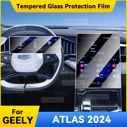 For GEELY ATLAS 2024 Dashboard Navigation Membrane Car GPS Display Tempered Glass Screen Protective Sticker Film Accessories