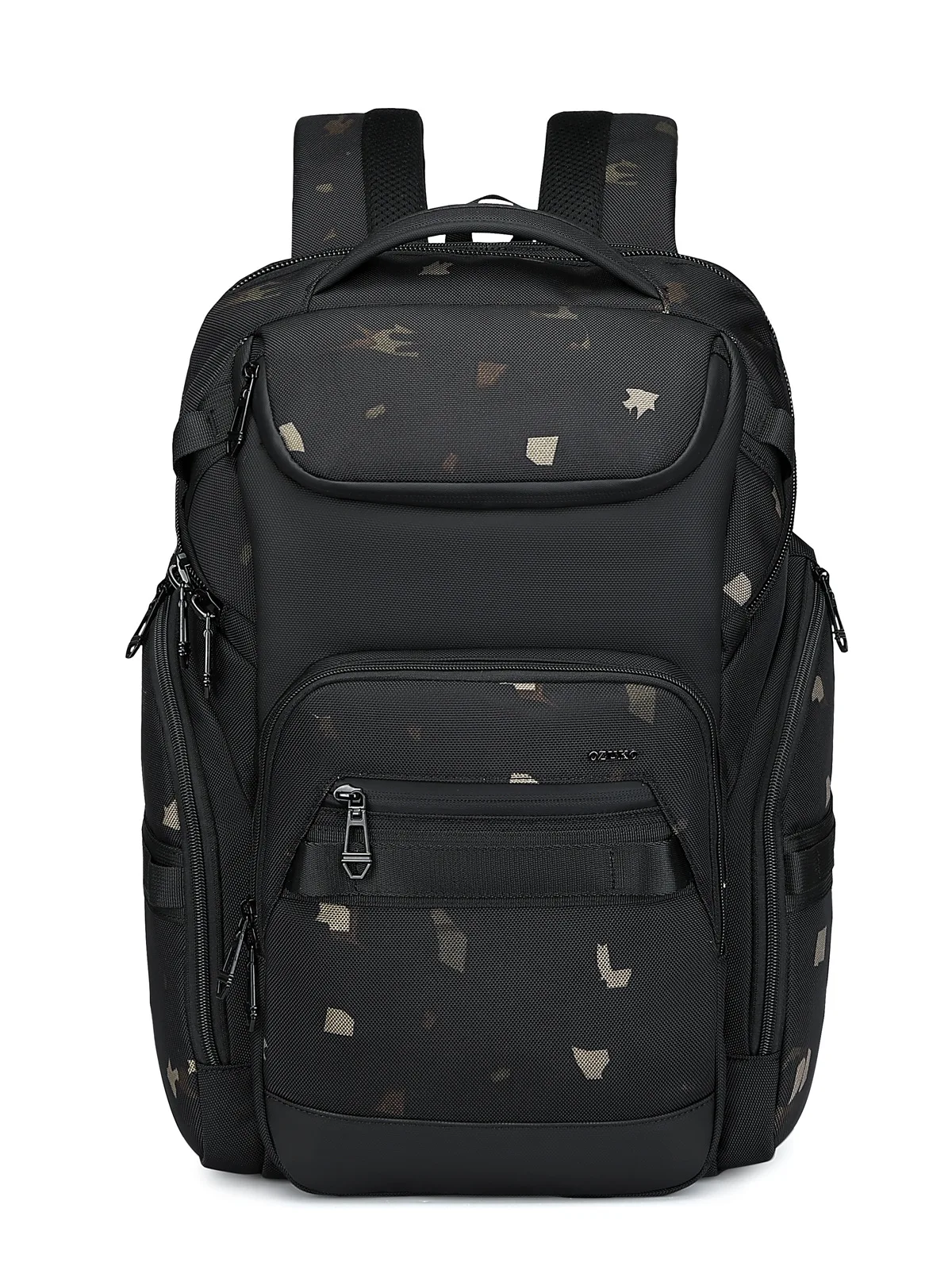 OZUKO 다기능 남자 배낭 대용량 방수 배낭 15.6 인치 노트북 배낭 야외 여행 비즈니스 남성 가방