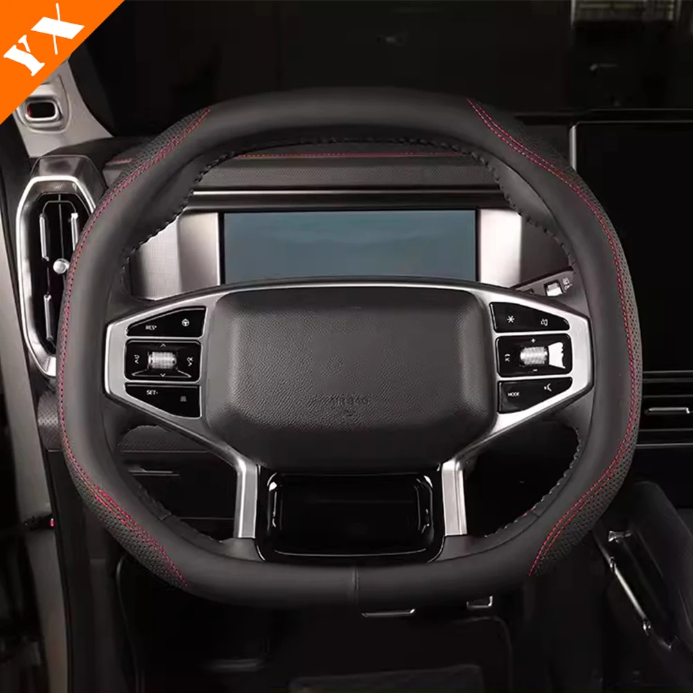 Chery Jetour T2 Traveler 2023-2024 자동차 가죽 핸드 바느질 핸들 커버, 인테리어 액세서리, 보호 장식 Best5 Chery Jetour T2 Traveler 2023-2024 자동차 가죽 핸드 바느질 핸들 커버, 인테리어 액세서리, 보호 장식 Best5