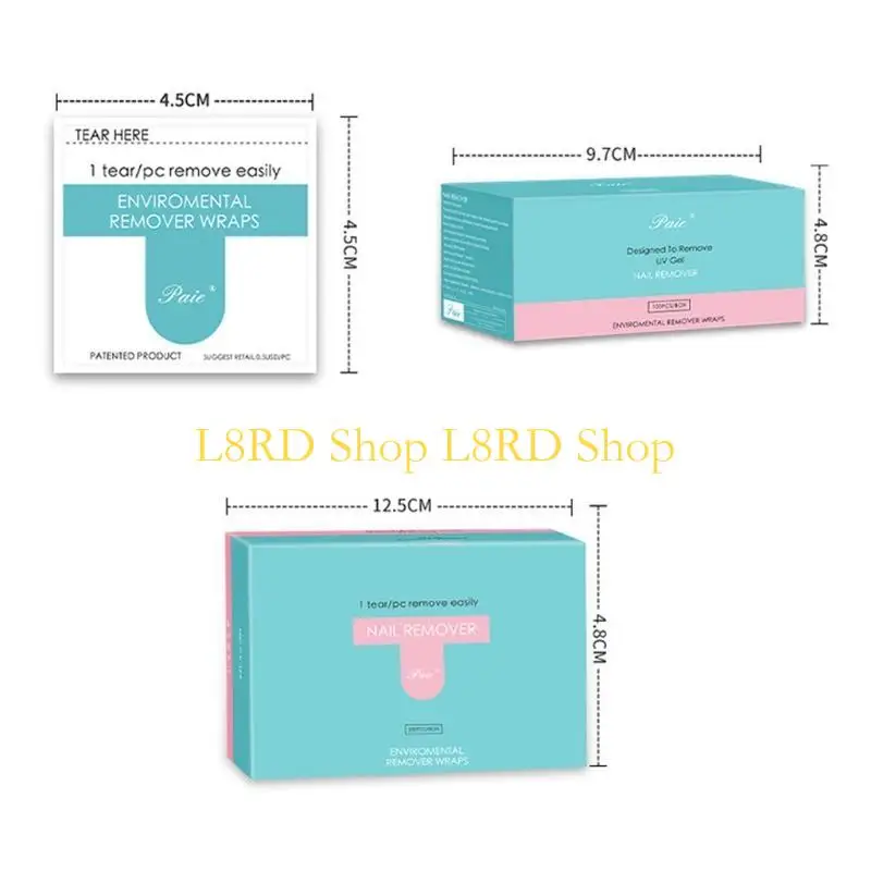 L8RD 100 ชิ้น/200 ชิ้น Degreaser สำหรับเล็บ Remover ผ้าเช็ดทำความสะอาดผ้าเช็ดปากเล็บ Cleanser