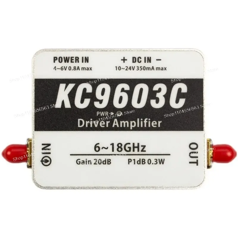 KC9603C Driver Amplifier Gain Module: 6-18GHz, 0.3W, 20dB Gain – SMA Connector, Test Lab Use
